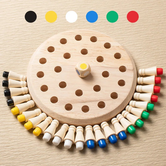 Wooden Memory Matching Game for Kids Color Learning Toy