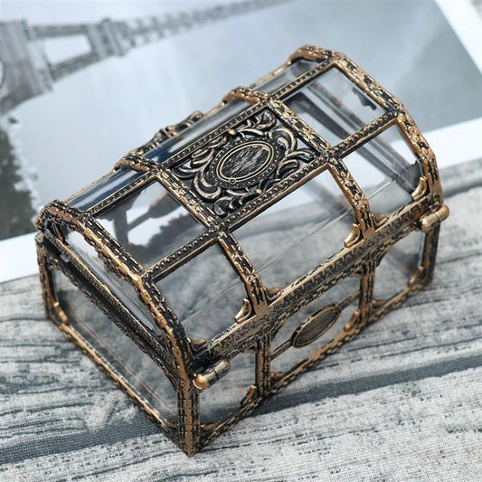 Pirate Treasure Box, Transparent Jewelry and Trinket Storage Chest