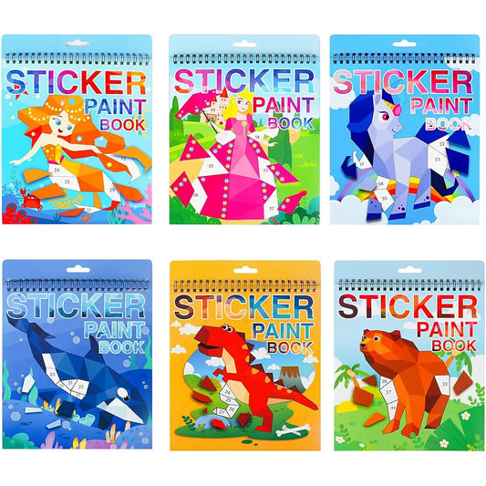 Sticker Activity Book for Kids, Sticker by Number Travel Toy