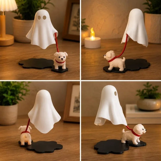 Halloween Puppy Figurine Ghost Dog Tabletop Decoration