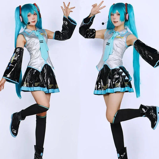 Anime Cosplay Costume Silver School Uniform Top & Pants Set