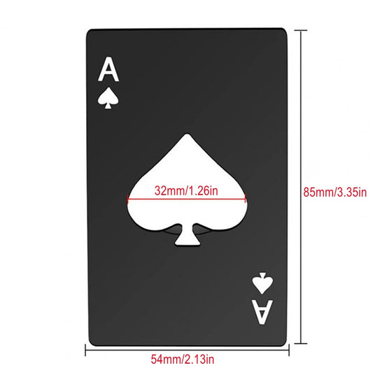 Credit Card Bottle Opener Stainless Steel Poker Style Pocket Tool