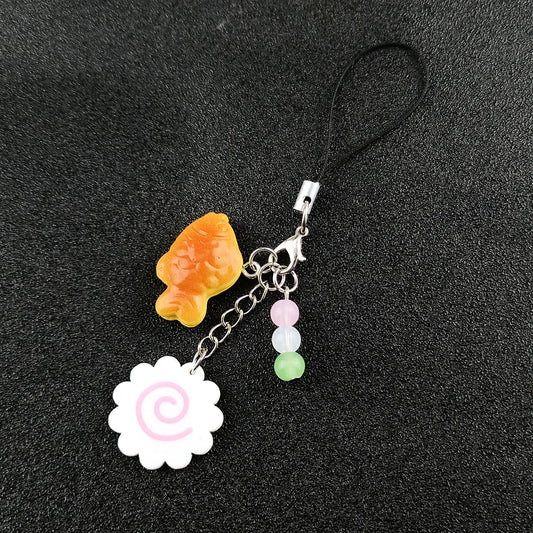Cute Phone Charm Acrylic Food Keychain Bag Accessory