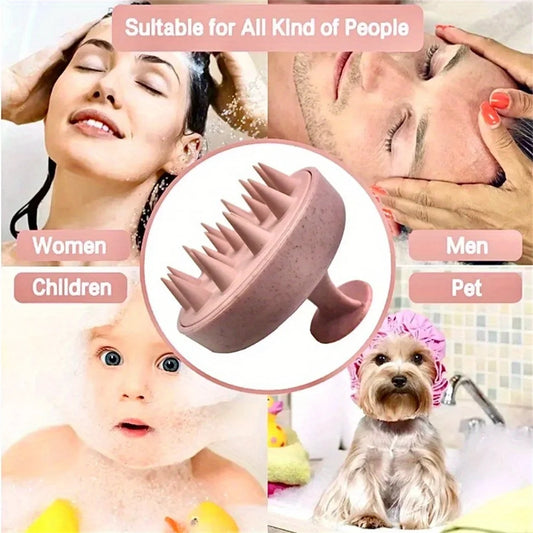 Scalp Massager Shampoo Brush with Soft Silicone Teeth
