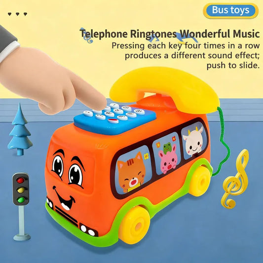 Educational Toy Bus with Phone and Music for Toddlers