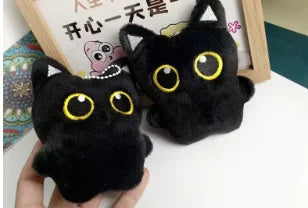 Black Cat Plush Toy – Soft Stuffed Animal for Kids & Room Decor