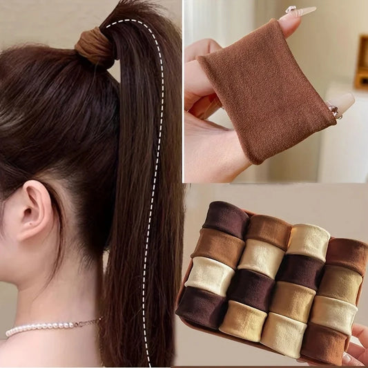 Colorful Nylon Hair Ties for Girls & Women, Small Ponytail Holders