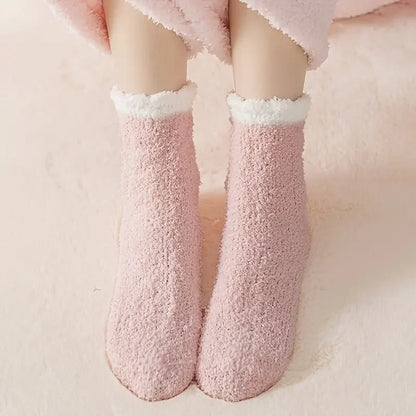Women’s Winter Socks Thick Fleece Lined Warm Floor Socks 5-Pair