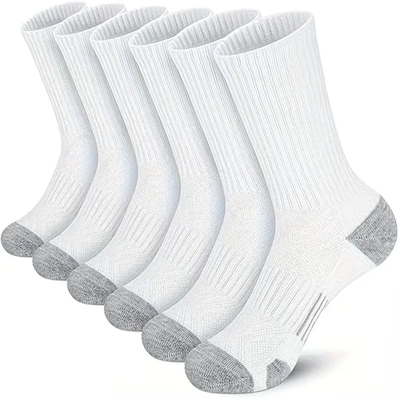 Men's Running Socks, 5 Pairs Breathable Sports Crew Socks
