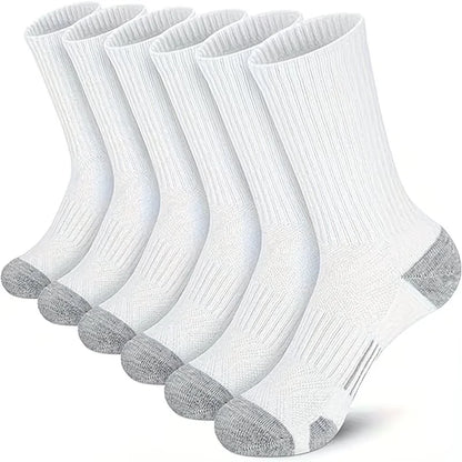 Men's Running Socks, 5 Pairs Breathable Sports Crew Socks