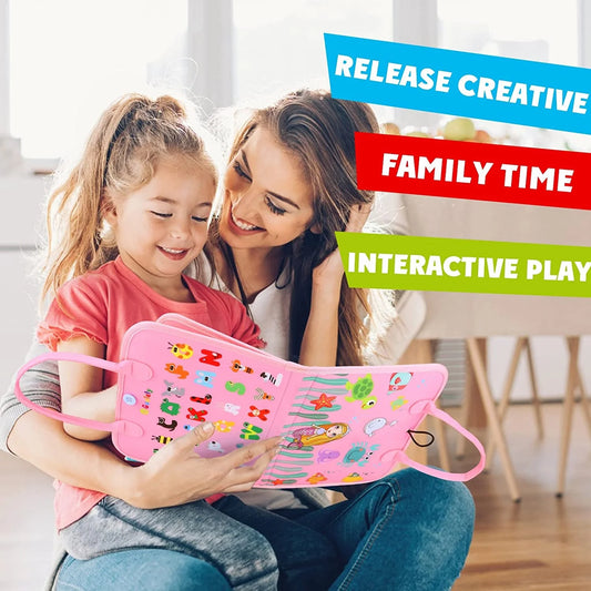 Toddler Busy Board for Fine Motor Skills and Life Skills Learning