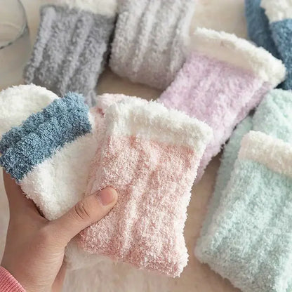Women’s Winter Socks Thick Fleece Lined Warm Floor Socks 5-Pair
