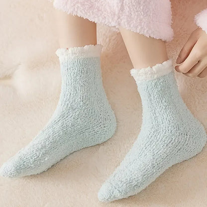Women’s Winter Socks Thick Fleece Lined Warm Floor Socks 5-Pair