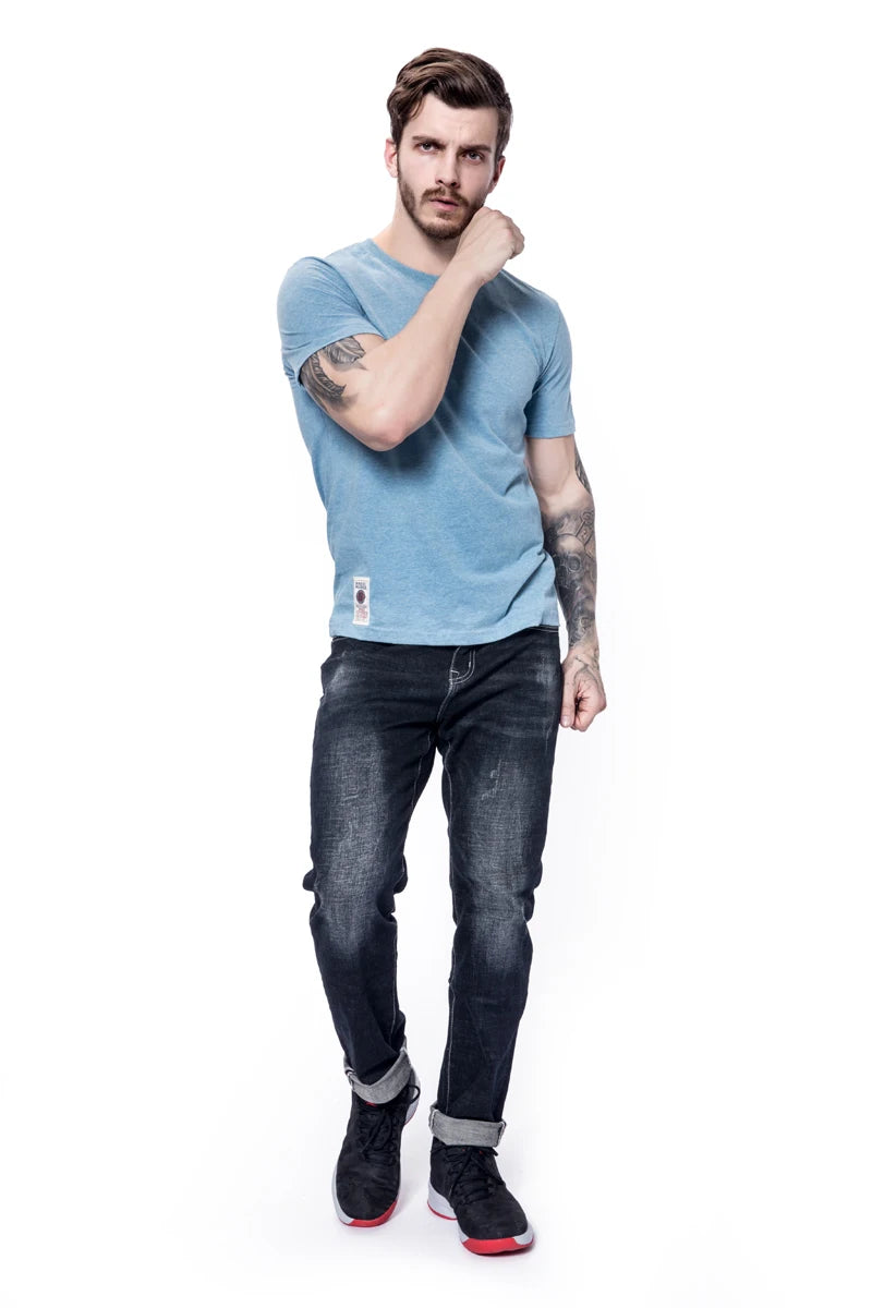 Men's T-Shirts Cotton Short Sleeve Casual O-Neck
