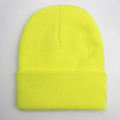 Unisex Beanie Winter Knit Cap – Soft Warm Acrylic Hat for Men & Women