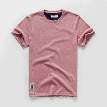 Men's T-Shirts Cotton Short Sleeve Casual O-Neck