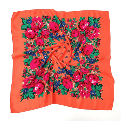 Women's Square Scarf, 70×70cm Printed Head Scarf and Bandana