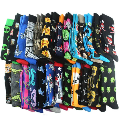 Men's Funny Socks, Novelty Cotton Crew Socks, Crazy Designs