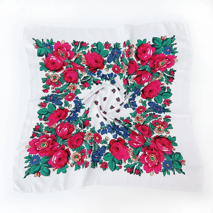 Women's Square Scarf, 70×70cm Printed Head Scarf and Bandana