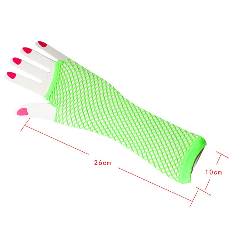 Women's Fingerless Arm Warmers – Long Fishnet Knit Sleeves