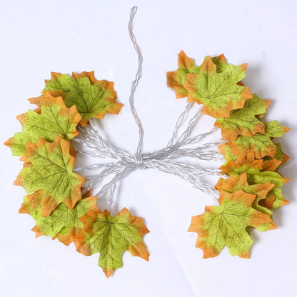 Maple Leaf String Lights 2/3/6M LED Garland for Christmas & Halloween