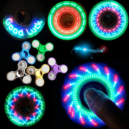 LED Fidget Spinner Light Up Glow Toy for Kids & Adults