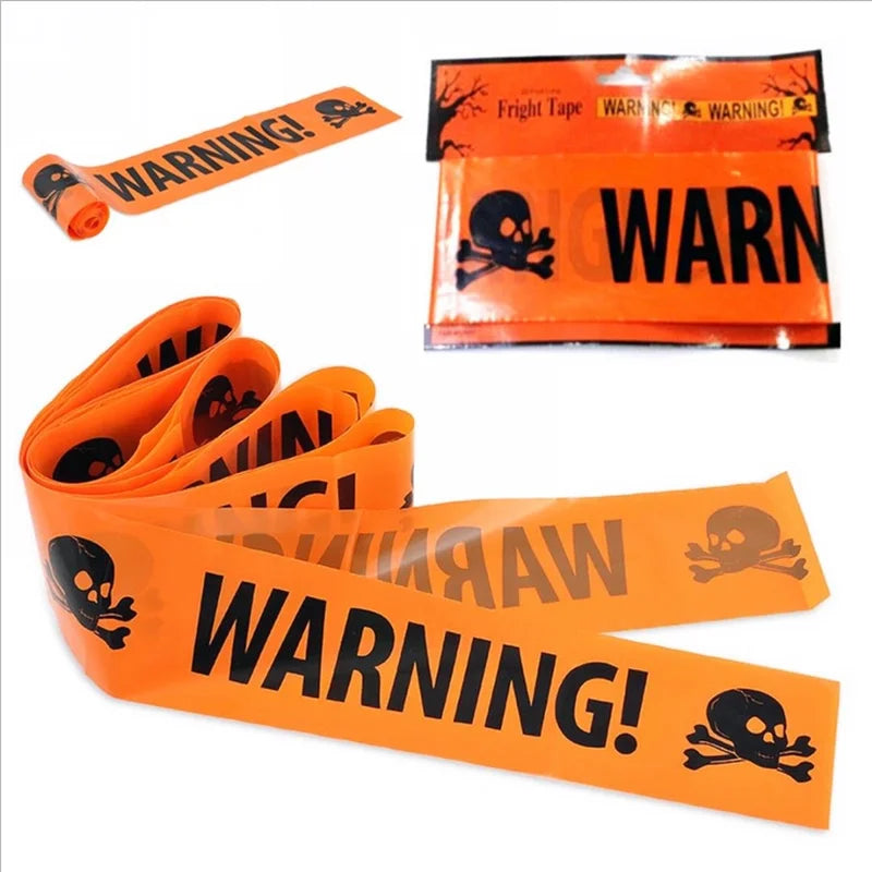Halloween Warning Tape – 6M Skull Caution Party Decoration