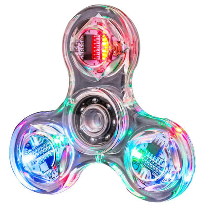 LED Fidget Spinner  Crystal Light Up Kinetic Toy for Kids & Adults