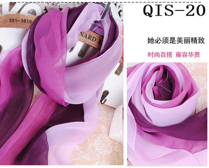 Chiffon Scarf for Women, Long Solid Color Summer Shawl