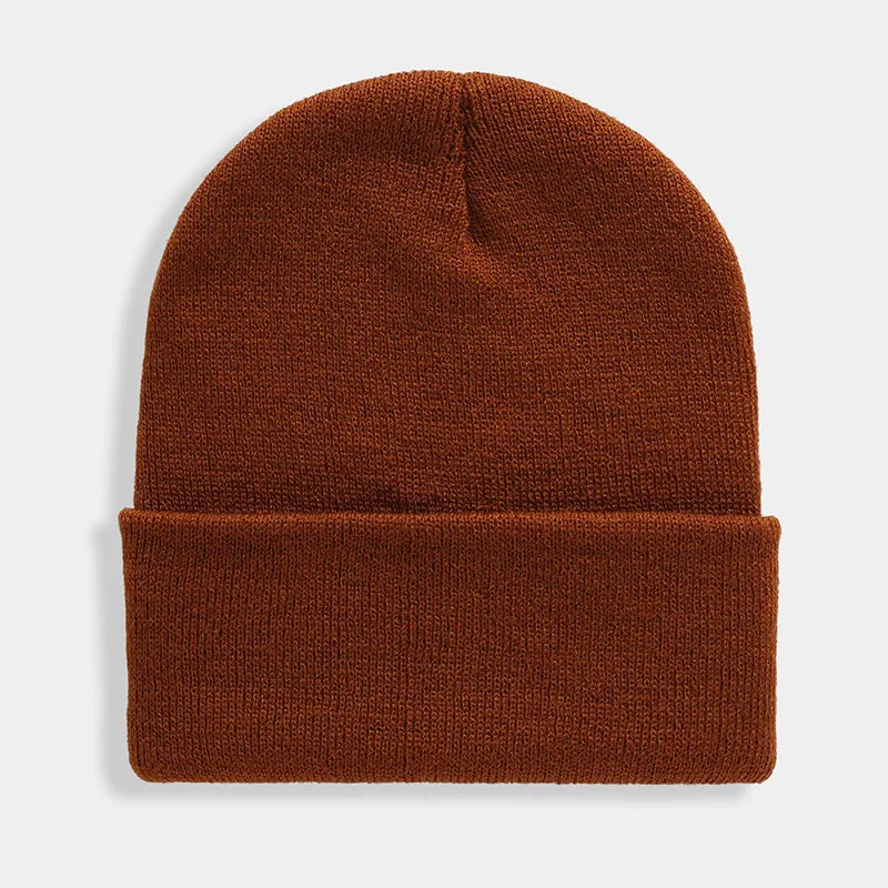 Unisex Beanie Winter Knit Cap – Soft Warm Acrylic Hat for Men & Women