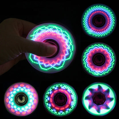 LED Fidget Spinner Light Up Glow in the Dark Stress Relief Toy