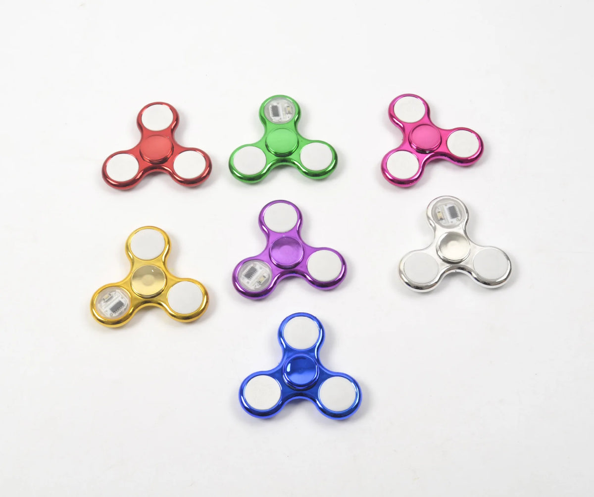 LED Fidget Spinner Light Up Glow in the Dark Stress Relief Toy