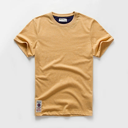 Men's T-Shirts Cotton Short Sleeve Casual O-Neck