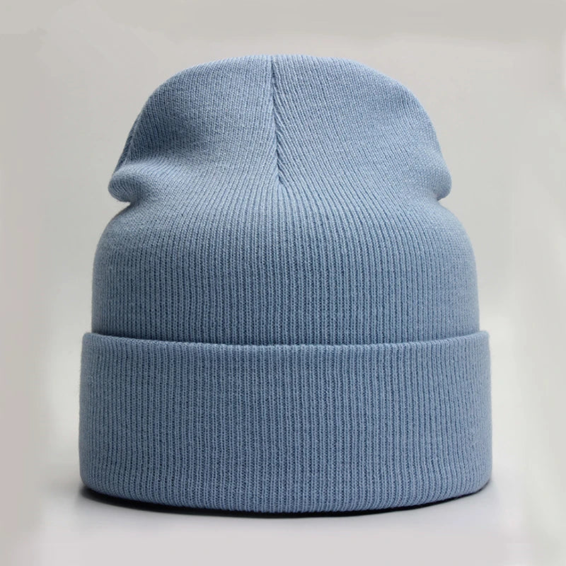Unisex Beanie Winter Knit Cap – Soft Warm Acrylic Hat for Men & Women
