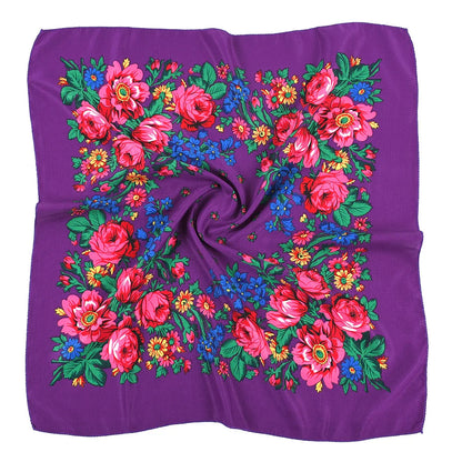Women's Square Scarf, 70×70cm Printed Head Scarf and Bandana