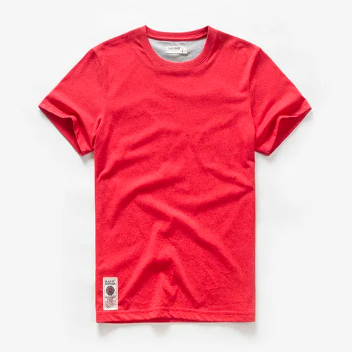 Men's T-Shirts Cotton Short Sleeve Casual O-Neck