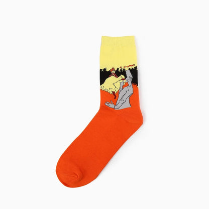 Women’s Casual Socks Cotton Blend Patterned Middle Tube