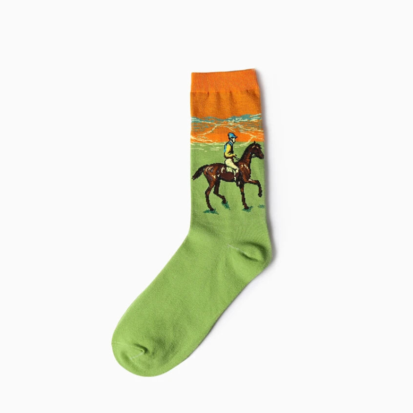 Women’s Casual Socks Cotton Blend Patterned Middle Tube
