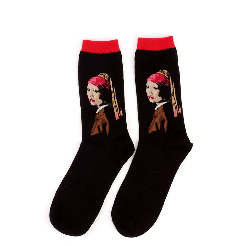Women’s Casual Socks Cotton Blend Patterned Middle Tube