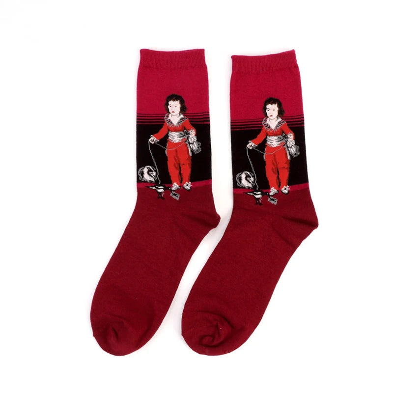 Women’s Casual Socks Cotton Blend Patterned Middle Tube
