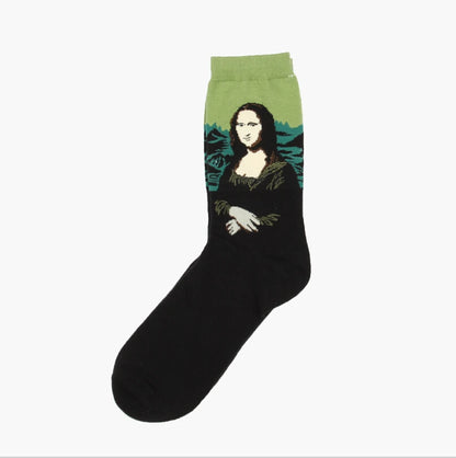 Women’s Casual Socks Cotton Blend Patterned Middle Tube