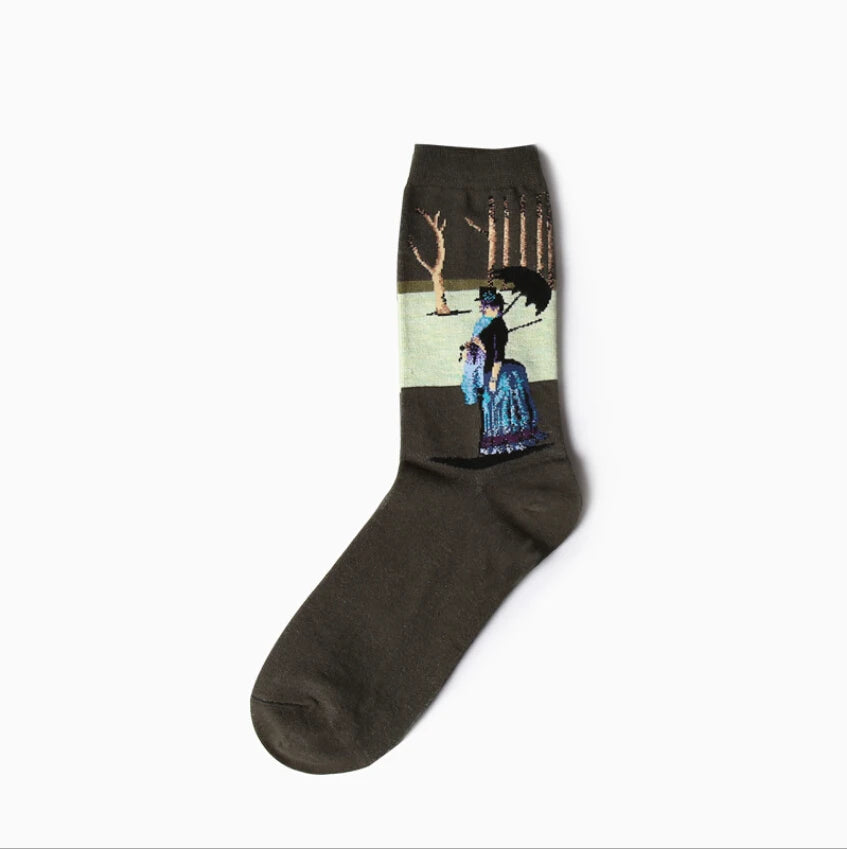 Women’s Casual Socks Cotton Blend Patterned Middle Tube