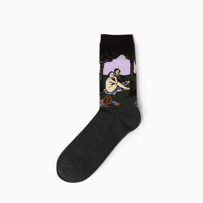 Women’s Casual Socks Cotton Blend Patterned Middle Tube