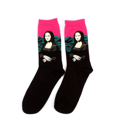 Women’s Casual Socks Cotton Blend Patterned Middle Tube
