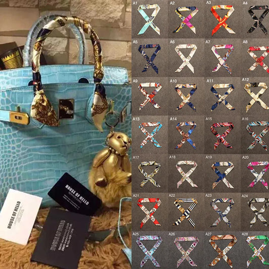 Women's Hair Scarf, 4×100cm Silk-Style Ribbon for Hair and Bags