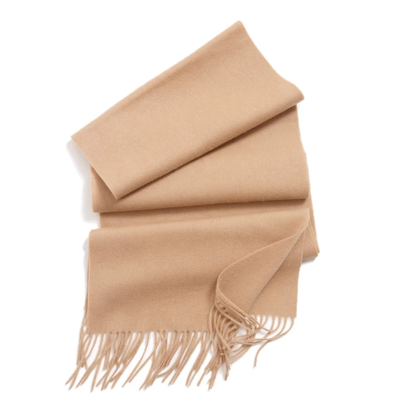 Women's Wool Scarf – Warm Winter Wrap 200×35cm