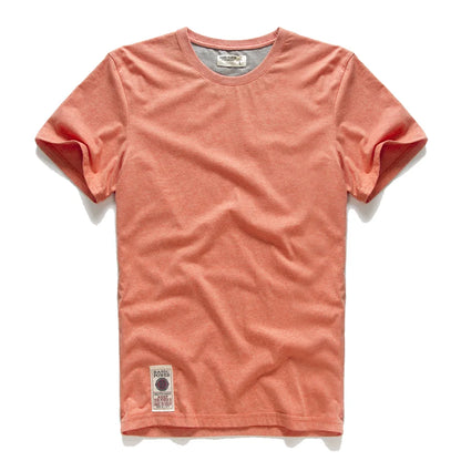 Men's T-Shirts Cotton Short Sleeve Casual O-Neck