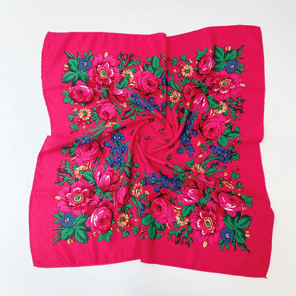 Women's Square Scarf, 70×70cm Printed Head Scarf and Bandana