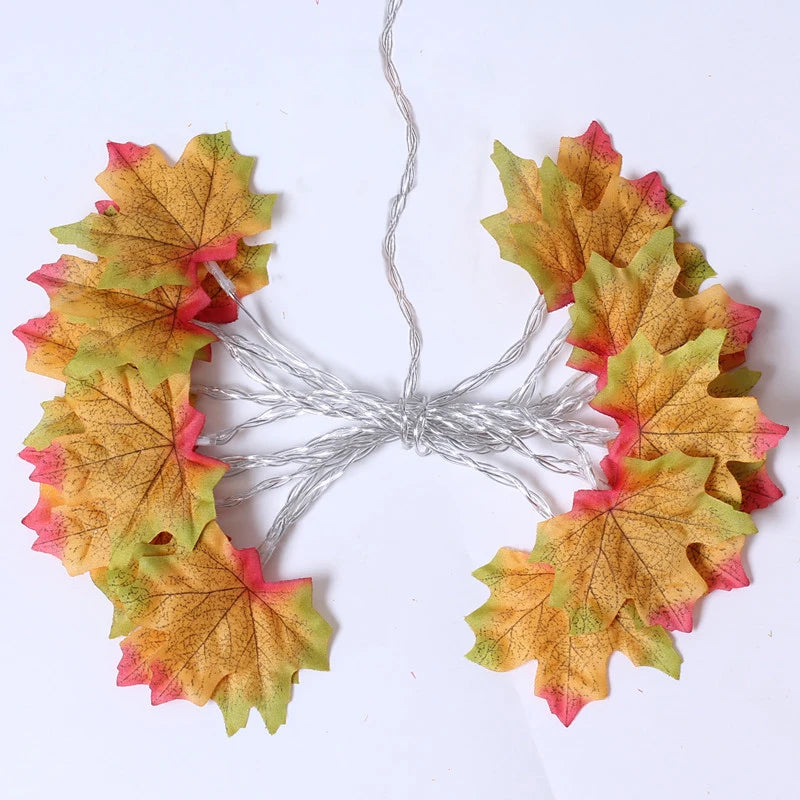 Maple Leaf String Lights 2/3/6M LED Garland for Christmas & Halloween