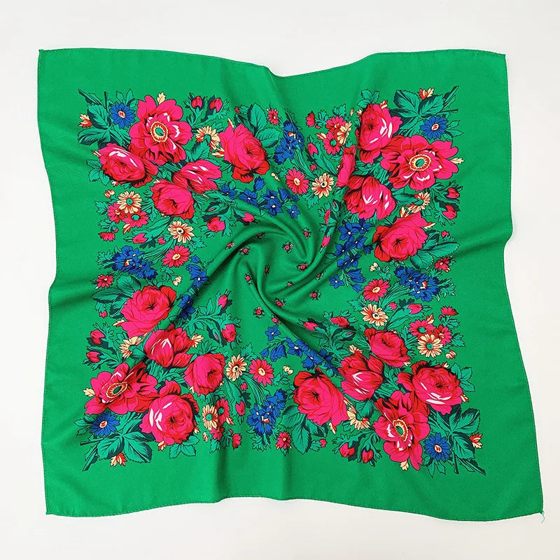 Women's Square Scarf, 70×70cm Printed Head Scarf and Bandana